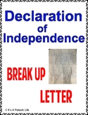 Declaration of Independence Break Up Letter