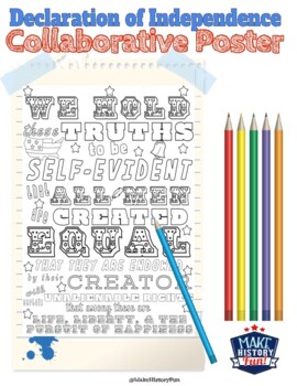 Preview of Declaration of Independence Collaborative Poster