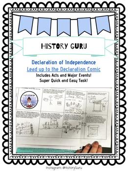 Declaration of Independence Comic Strip History Guru by History Guru