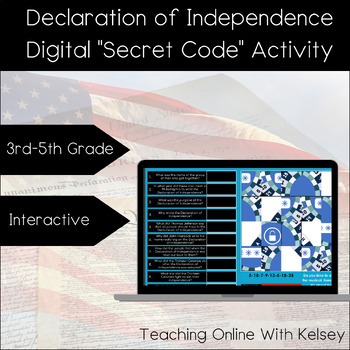 Preview of Declaration of Independence, Digital Activity, Social Studies Activity