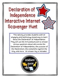 Declaration of Independence Internet Scavenger Hunt