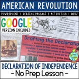 Declaration of Independence No Prep Lesson | Includes Digi
