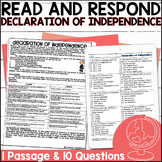 Declaration of Independence Reading Comprehension Question