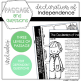 Reading Passage & Questions - Declaration of Independence