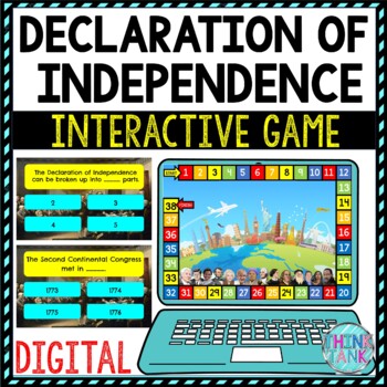 Preview of Declaration of Independence Review Game Board | Digital | Google Slides