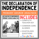 Declaration of Independence 1776: Scaffolded Primary Sourc