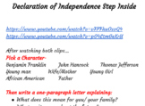 Declaration of Independence Step Inside Letter Activity