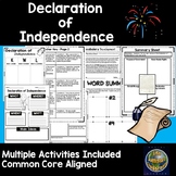 Declaration of Independence Unit -Common Core