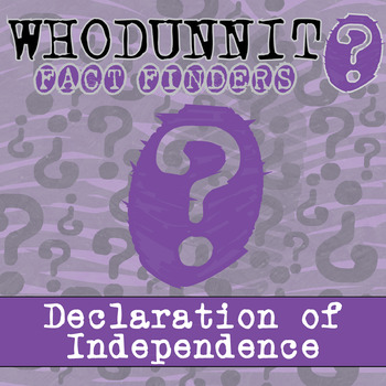 Preview of Declaration of Independence Whodunnit Activity - Printable & Digital Game Option