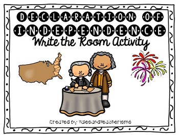 Preview of Declaration of Independence Write the Room Review Activity, Morning Work