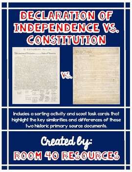 how are the declaration of independence and the constitution similar