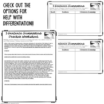 Declaration Of Sentiments Activity Elizabeth Cady Stanton Womens Suffrage Pdf