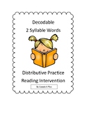Decodable 2 Syllable Words Distributive Practice