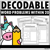 Decodable Add and Sub Word Problems Within 20