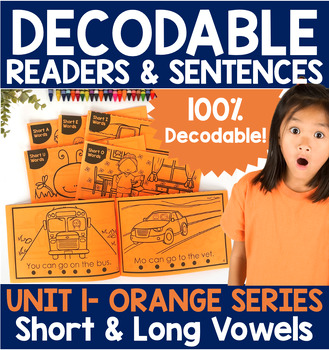 Preview of Decodable Adventures Series- 100% Decodable Books & Activities- Unit 1 CVC Words