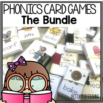 Preview of FUN END OF YEAR SUMMER Phonics Review for 1st or 2nd Grade Decodable Games