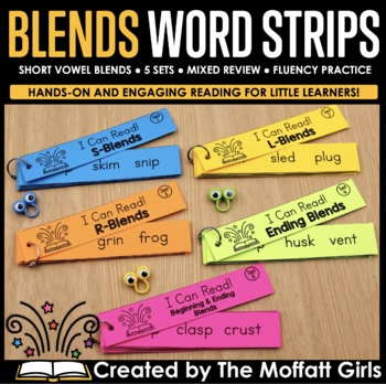 Preview of Decodable Blend Word Fluency Strips