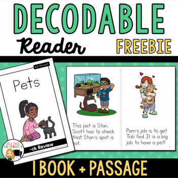 Preview of Decodable Book Freebie- Science of Reading