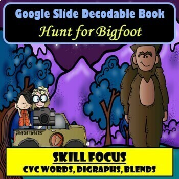 Preview of Decodable Book | Paperless Google Slide | Science of Reading | Fun Reader
