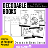 Decodable Books CVC Set: Decode and Draw Series