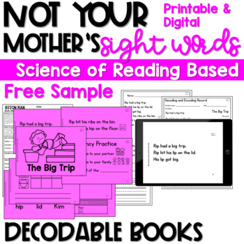 Preview of Decodable Books Science of Reading Decodable Readers Free Sample Decodable Text