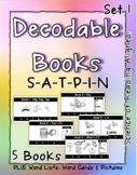 Decodable Books Set 1: S-A-T-P-I-N