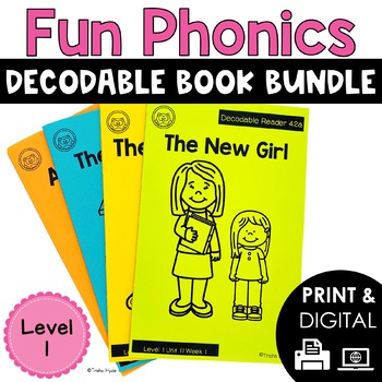 Preview of Decodable Books and Resources | Level 1 Bundle | Fun Phonics