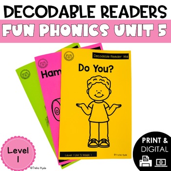 Preview of Decodable Books and Resources Level 1 Unit 5 Fun Phonics