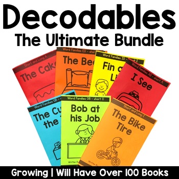 Preview of Decodable Books for Kindergarten | Growing Bundle