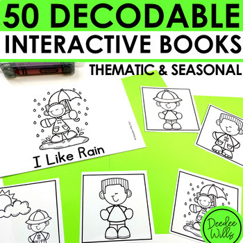 Preview of Decodable Books with Thematic & Seasonal Texts Interactive Decodable Readers