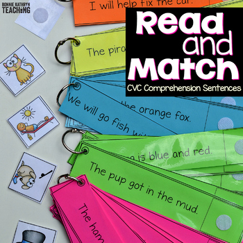 Preview of Decodable CVC Comprehension Sentences: Read and Match