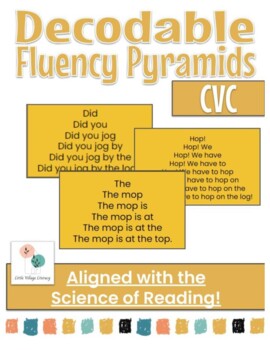 Preview of Decodable CVC Fluency Pyramids | Decoding | Phonics | Fluency | SOR