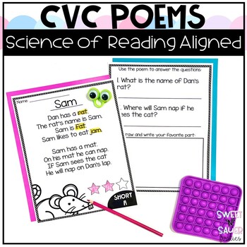 Preview of Decodable CVC Short Vowel Science of Reading Aligned Poems