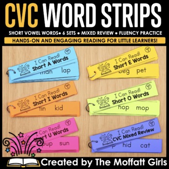 Preview of Decodable CVC Word Fluency Strips