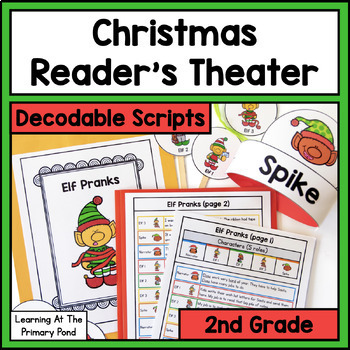 Preview of Decodable Christmas Reader's Theater Play Scripts for 2nd Grade | SOR aligned