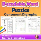 Decodable Consonant Digraph Word Puzzles