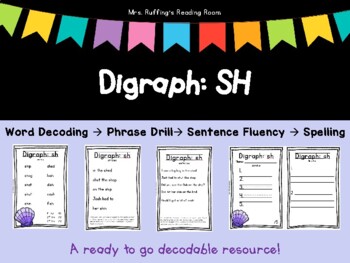 Preview of Decodable Digraph SH - words, phrases, sentences and spelling - OG