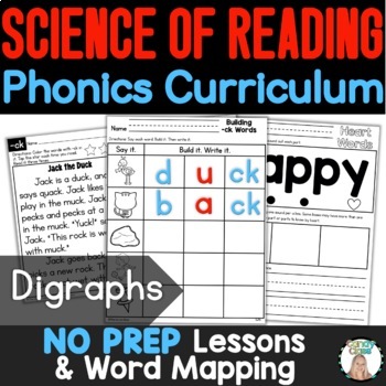 Preview of Decodable Digraphs Science of Reading Comprehension Heart Word Mapping Centers