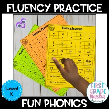 Preview of Decodable Fluency Practice Level K Fun Phonics