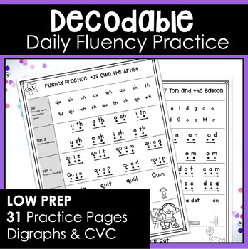 Preview of Decodable Fluency Routine Practice for Orton Gillingham and Science of Reading