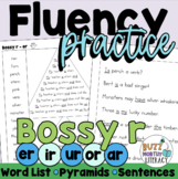 Decodable Fluency Sentence Pyramids - Bossy R