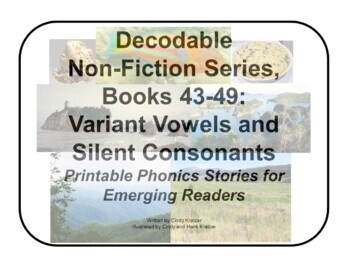 Preview of Decodable Non-Fiction Set 8, Variant Vowels and Silent Consonants, Books 43-49