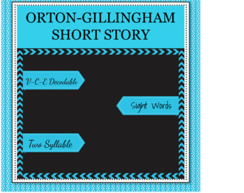 Preview of Decodable Orton-Gillingham Story