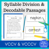 Decodable Passages VCCV VCCCV Syllable Division Pattern Ac