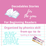 Decodable Passages Bundle-- short stories by phonics skill for the school year