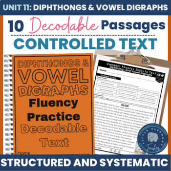 Preview of Decodable Passages Phonics Reading Older Students Diphthongs and Vowel Digraphs