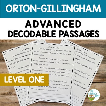 Preview of Decodable Passages for Advanced Orton-Gillingham Lessons Level 1