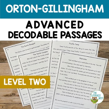 Preview of Decodable Passages for Advanced Orton-Gillingham Lessons Level 2