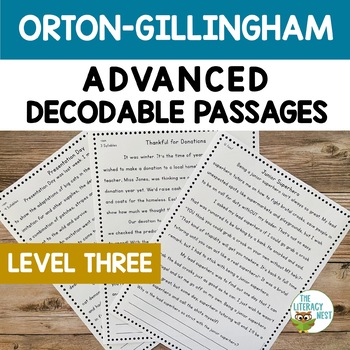 Preview of Decodable Passages for Advanced Orton-Gillingham Lessons Level 3