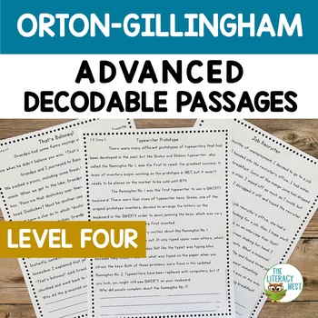 Preview of Decodable Passages for Advanced Orton-Gillingham Lessons Level 4